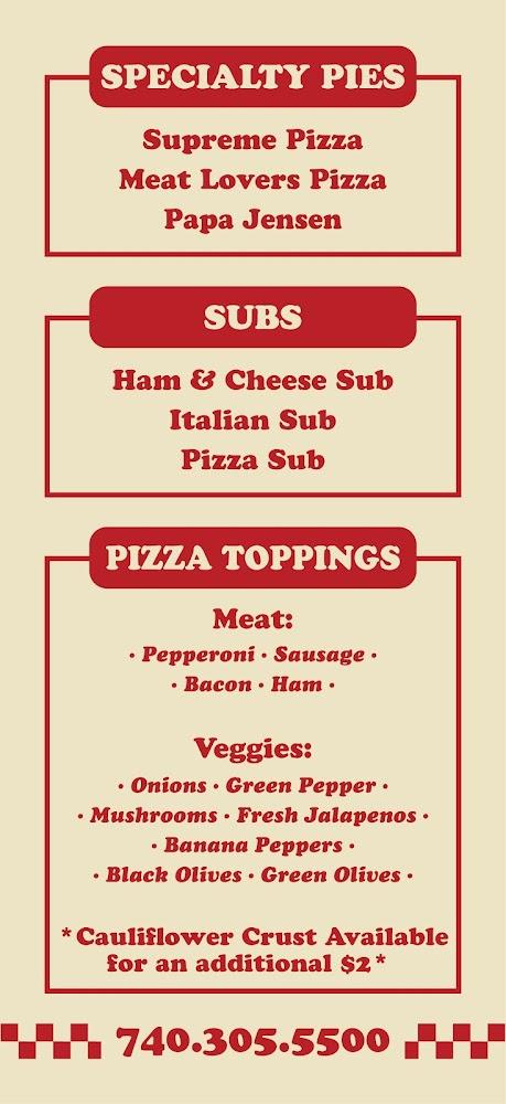 Sam's Pizzeria Menu image 1