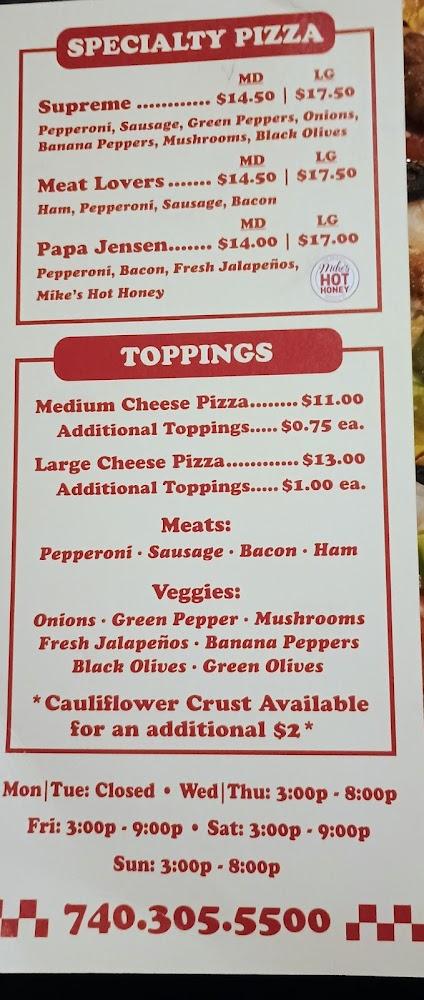 Sam's Pizzeria Menu image 2